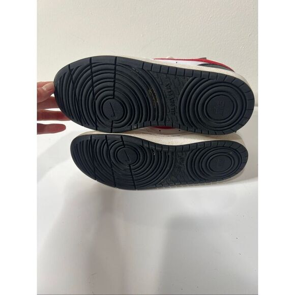 Nike Court Borough Mid 2 Sneakers Black Red White Size 6 Youth - Picture 7 of 8